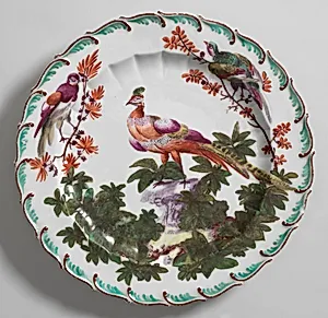 Plate with "Disheveled Birds" (One of Thirteen)
