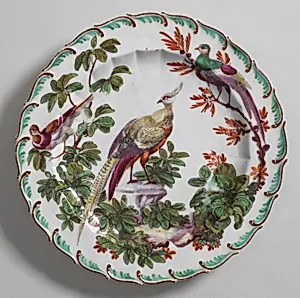 Plate with "Disheveled Birds" (One of Thirteen)