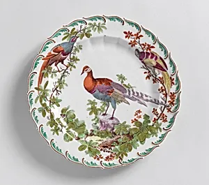 Plate with "Disheveled Birds" (One of Thirteen)