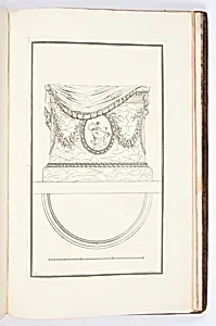 POELE circulaire couronnÃ© dâun draperie, ornÃ© de mÃ©daillons et guirlandes, dâun genre neuf et trÃ¨s-galant