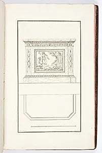 POELE dans le genre modern, Ã  pans coupÃ©s, avec bas-relief, au choix des personnes