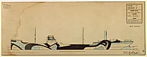 Port Side of 5075 Tanker, Showing Camouflage