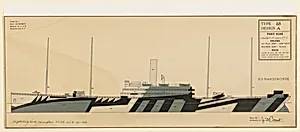 Port Side of S.S. Nansemonde, Showing Camouflage