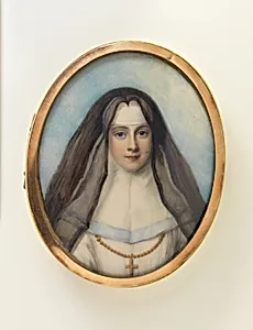 Portrait Miniature of a Nun on a box