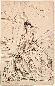 Portrait of a Lady (Peg Woffington?) as a Shepherdess