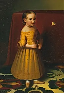 Portrait of a Young Girl with Rose and Butterfly