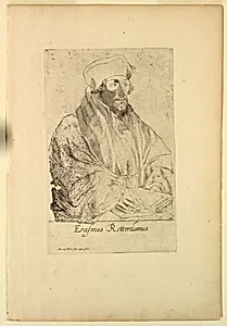 Portrait of Erasmus Rotterdamus, from the Icones Principum Virorum