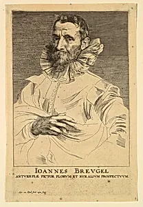 Portrait of Jan Brueghel the Elder, from the Icones Principum Virorum