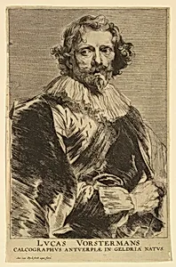 Portrait of Lucas Vorsterman I, from the Icones Principum Virorum