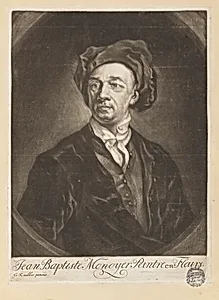 Portrait of Monnoyer from "Le Livre de toutes sortes de fleurs d'aprÃ¨s nature"