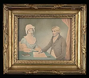 Portrait of the Artist and His Wife by William Leslie, English