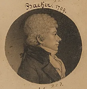 Possibly George Baer, George Adam Becker or Gould White by Charles Balthazar Julien Févret de Saint-Mémin, 12 Mar 1770 - 23 Jun 1852