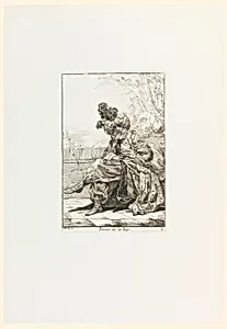 Prestre de la Loy (The Priest of the Law), plate 9 from the series Caravanne du Sultan Ã  la Mecque (Caravan of a Sultan Going to Mecca)