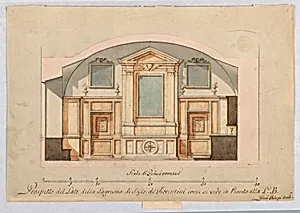 Project for the Interior of the Sacristy of St. Giovanni deâ Florentini in Rome