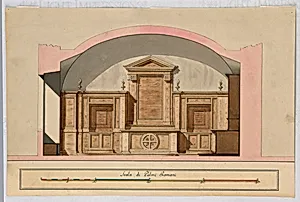 Project for the Interior of the Sacristy of St. Giovanni deâ Florentini in Rome