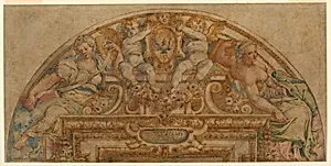 Project for the top of a painted frame of an altar