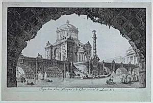 Projet d'un Pont Trimphal a La Floire Immortel de Louis XVI