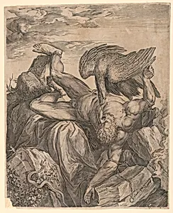 Prometheus Chained to the Rocks of Caucasus