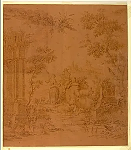 Proof for textile: "Pastoral Scene with Peacocks and Poultry"