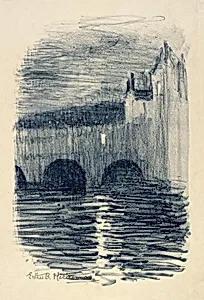 Pulteney Bridge, Bath--Twilight