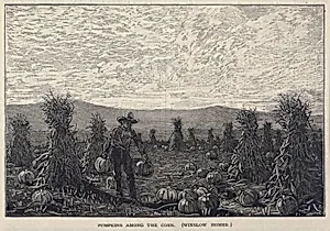 Pumpkins Among the Corn, from Scribner's Monthly, An Illustrated Magazine for the People, August 1878 by Winslow Homer
