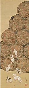 Rats and rice bales