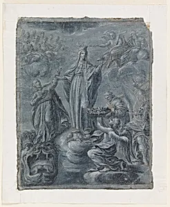 Recto: Coronation of the Virgin
