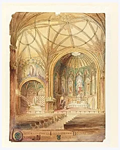Rendering of Interior, St. John's Church, Utica, NY