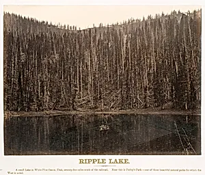 Ripple Lake, White Pine CaÃ±on, Utah, from the Great West Illustrated In a Series of Photographic Views across the Continent Taken along the Line of the Union Pacific Railroad, West from Omaha, Nebraska, by A. J. Russell. Volume I