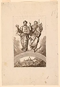 Saints Peter and Paul over the Vatican