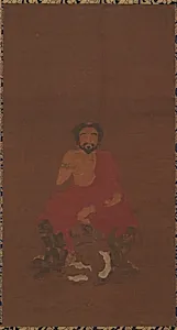 Sakyamuni Seated Upon Three Demon-like Creatures
