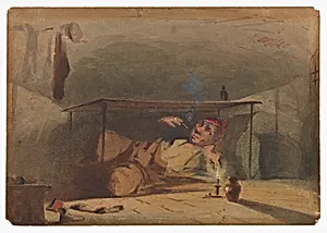 Sam Weller's Landlord in the Fleet by James McNeill Whistler (1834-1903)