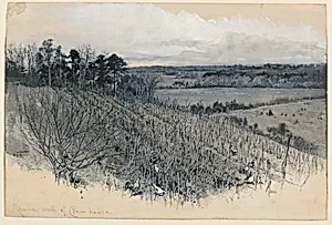 Scene of the Confederate Attack on the West Side of Crew's Hill