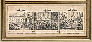 Scenes Related to the Birth of Louis Joseph, Dauphin of France for a Calendar or Almanac by Unknown