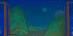 Sea Shore (set design for Alice-in-Wonderland, 1915)