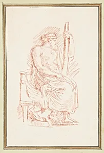 Seated kingly figure