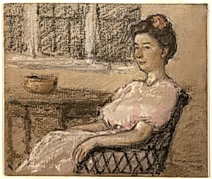 Seated Woman in Pink