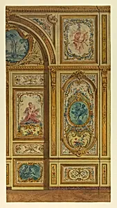 Section of wall, Council chamber of Louis XV