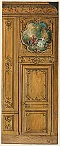 Section of wall, small anti-chamber, Palace of Fontainebleau