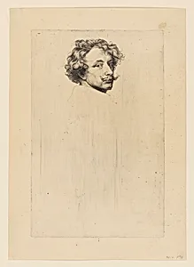 Self-Portrait of Anthony van Dyck, from the Icones Principum Virorum