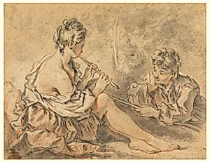 Shepherdess Piping to a Shepherd