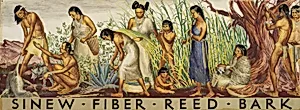 Sinew, Fiber, Reed, Bark (mural study) by Unidentified (American)
