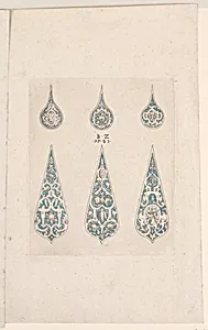 Six Designs for Components of a Columbine Cup, from the series Allerley Gebuntznierte Fisirungen