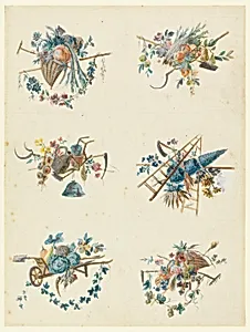 Six Trophies with the Attributes of Gardening