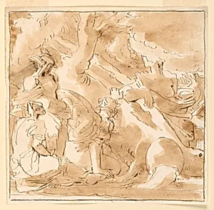 Sketch, Classical Scene with Hermes and Other Figures