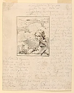 Sketch, Figure in Uniform with Book