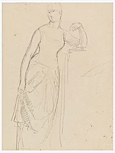 Sketch for a Portrait of Mrs. Bella Worsham by Daniel Huntington, American, 1816–1906