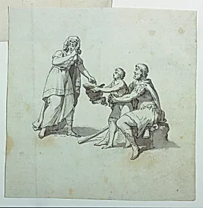 Sketch for an Unused Scene for a Cartoon for Cotton Printing: La Vie de BÃ©lisaire