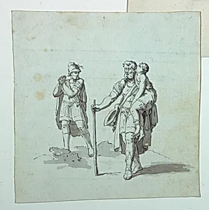 Sketch for an Unused Scene for a Cartoon for Cotton Printing: La Vie de BÃ©lisaire