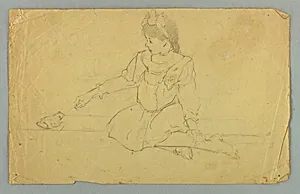 Sketch of a Girl with a Frog